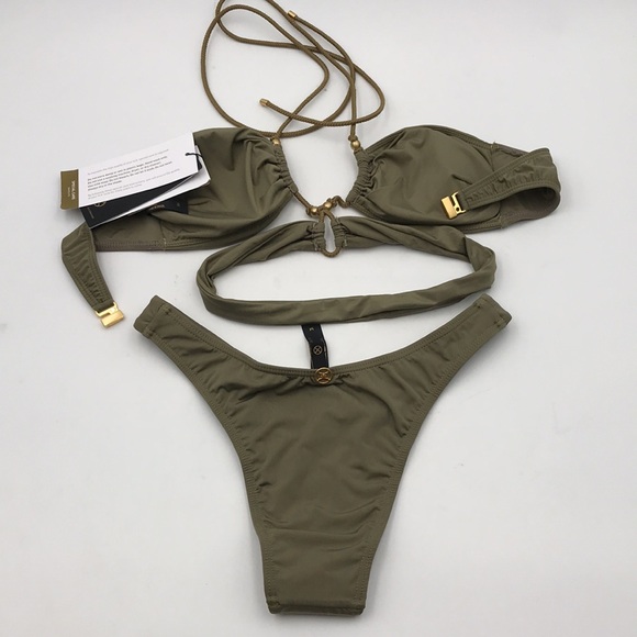 ViX by Paula Hermanny Gi Bikini in Olive - Picture 6 of 7